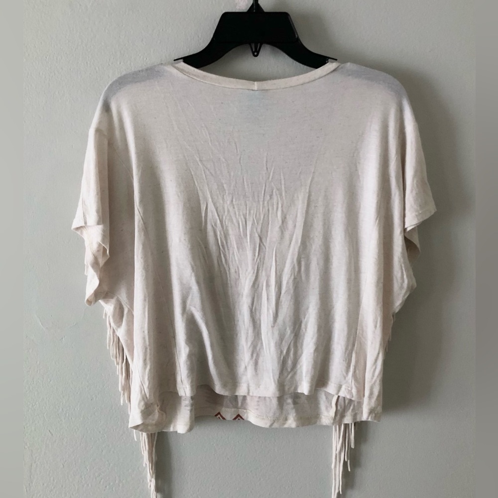 H.I.P. Boho Fringe Graphic Crop Top - Picture 3 of 4